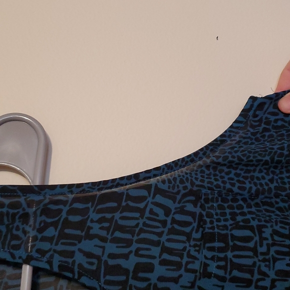 Dash by Kardashian Teal and black Sleeveless shear bathing suit coverup - Picture 6 of 6